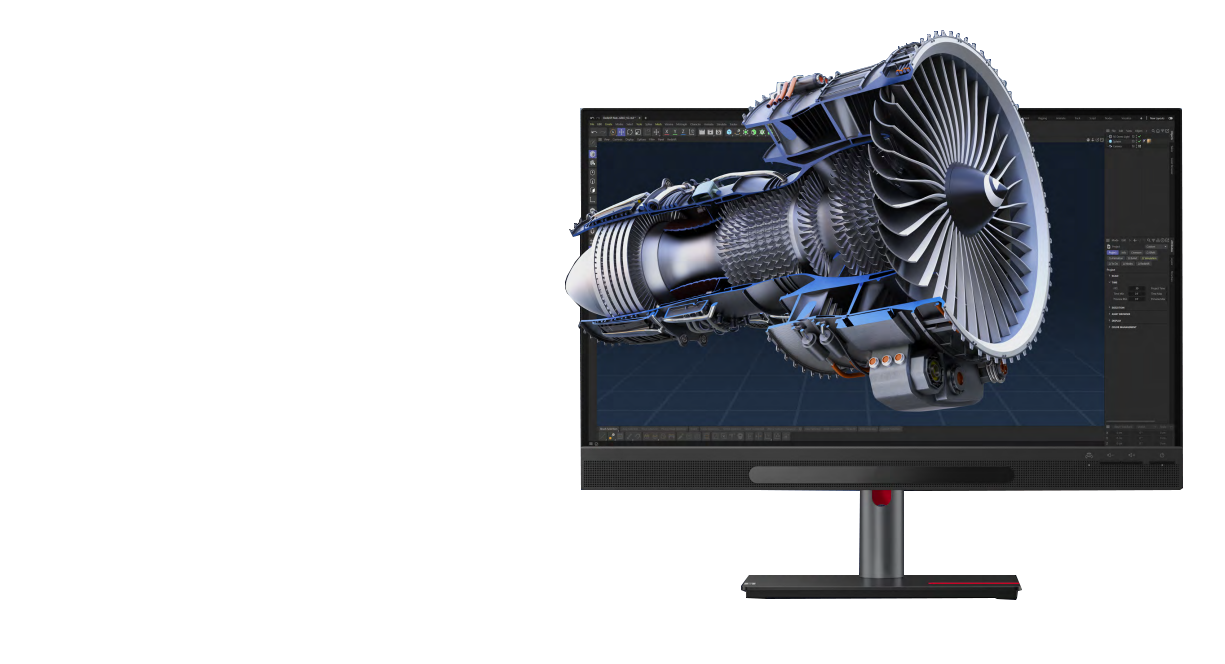 裸眼3D显示与工业模型示意图